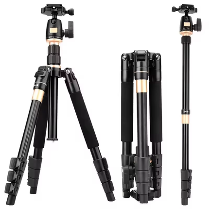 Portable Aluminum Tripod Extendable 154cm Stand for Cameras Phones 5kg Load