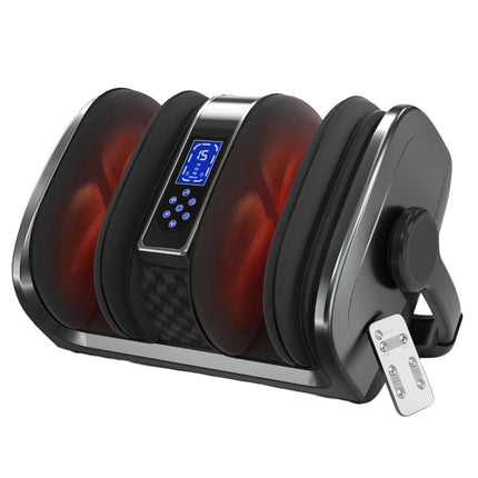Home Foot Massager with Roller Kneading, Air Compression, Adjustable Support Bar and Timer