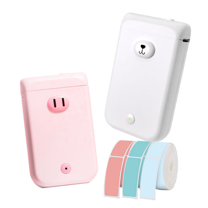 Portable Thermal Label Printer with Auto Label Detection, Bluetooth, 1200mAh Rechargeable Battery