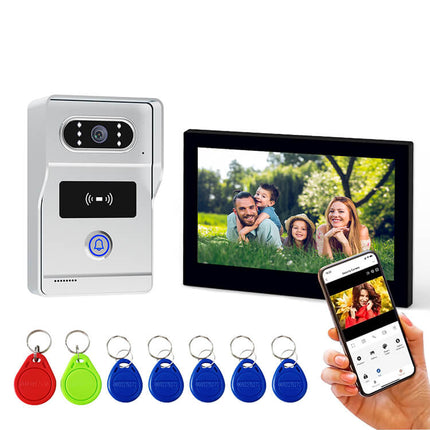 Wired Video Doorbell Intercom System with 7 Inch IPS Display, Tuya App & Weatherproof Camera