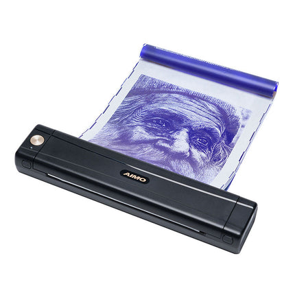 Portable A4 Thermal Tattoo Printer 203 DPI Cordless 1200mAh Battery Fast 15mm/s Print