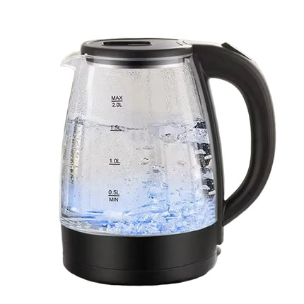 2.0L 1500W Cordless Electric Kettle Rapid Boil, 220V, Compact Black Finish