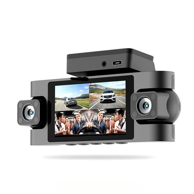 4-Channel 4K Dash Camera with WiFi App Control, Loop Recording, Parking Monitoring & 256GB Support