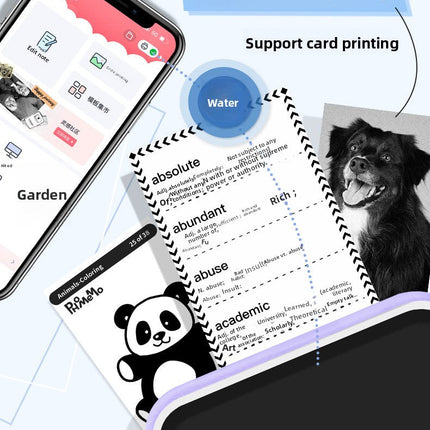 Portable Bluetooth Thermal Printer with 2200mAh Battery and 20mm/s Printing Speed