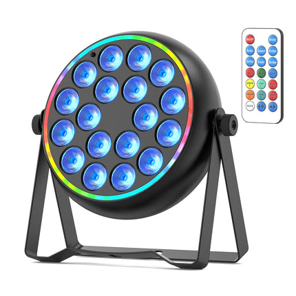 18x4W RGBW LED Par Stage Light with Remote & DMX512 – Club, Party & Event Lighting