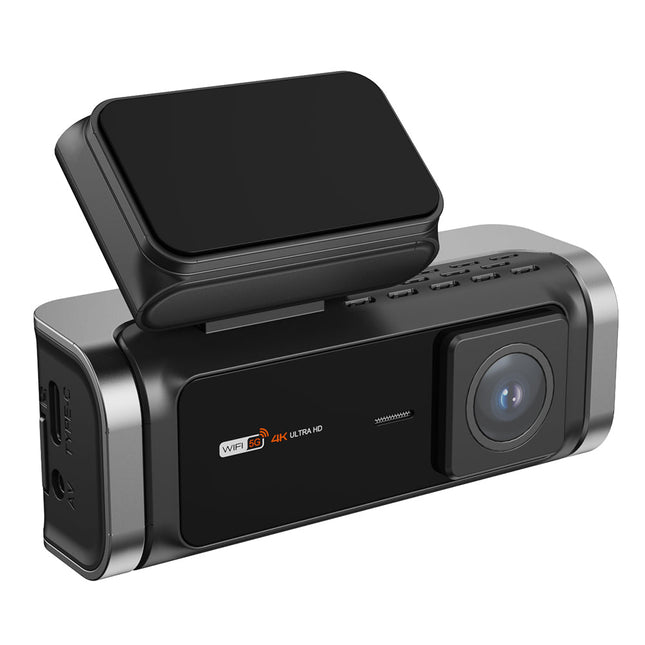 Dual Lens 4K Dash Camera with Rear 1080P Recording, Time-Lapse, WiFi and 256GB Card Support