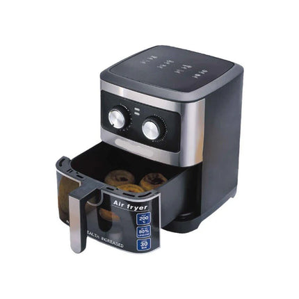 10 Liter Multi-Function Air Fryer Oven for Kitchen Counter with Steel Finish & Viewing Door