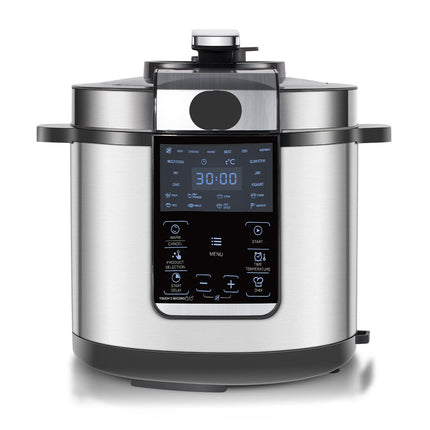 6L Electric Pressure Cooker with LED Display & 24-Hour Preset Timer Non-Stick Inner Pot
