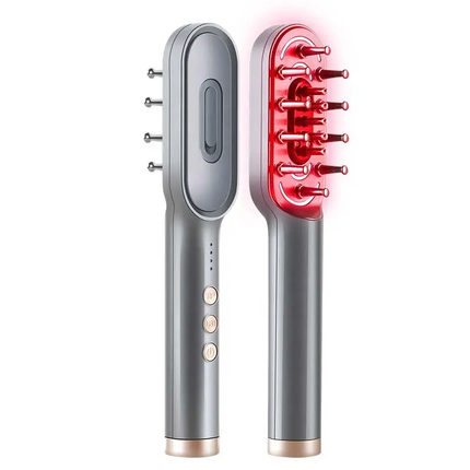 Portable Scalp Massager Cordless Hair Comb with EMS Red Light Rechargeable