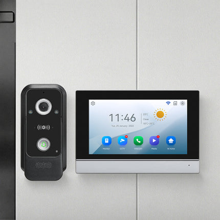 Smart Video Door Phone with 7 Inch IPS Monitor, Night Vision, Motion Detection & IP65 Camera