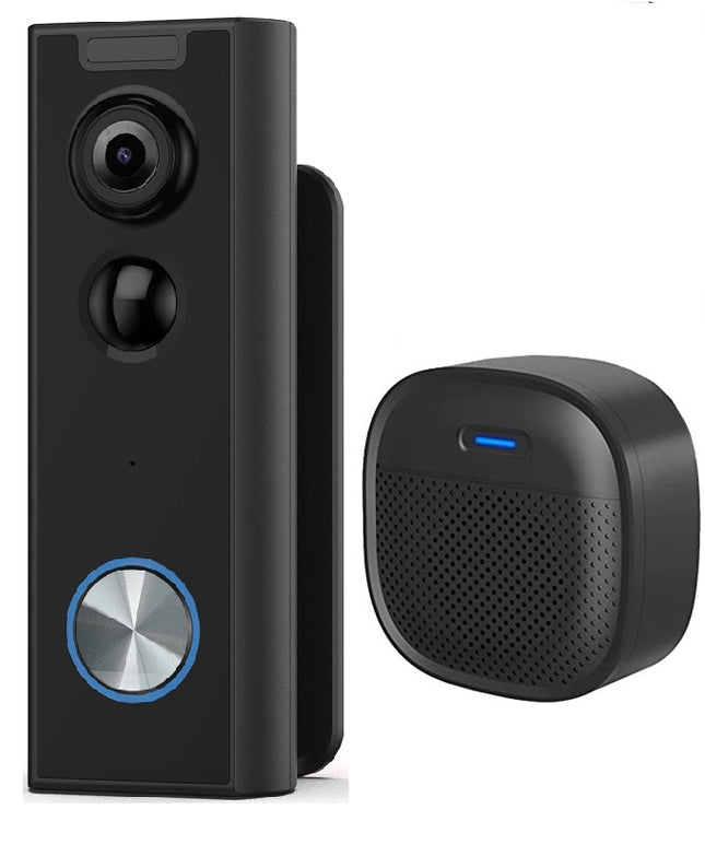 Wireless IP65 Weatherproof Video Doorbell Camera with 2-Way Audio, PIR Motion Detection & 5200mAh Battery
