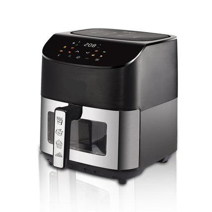 Smart 6L Air Fryer with Touch Screen, Adjustable Temperature & Visible Cooking Window