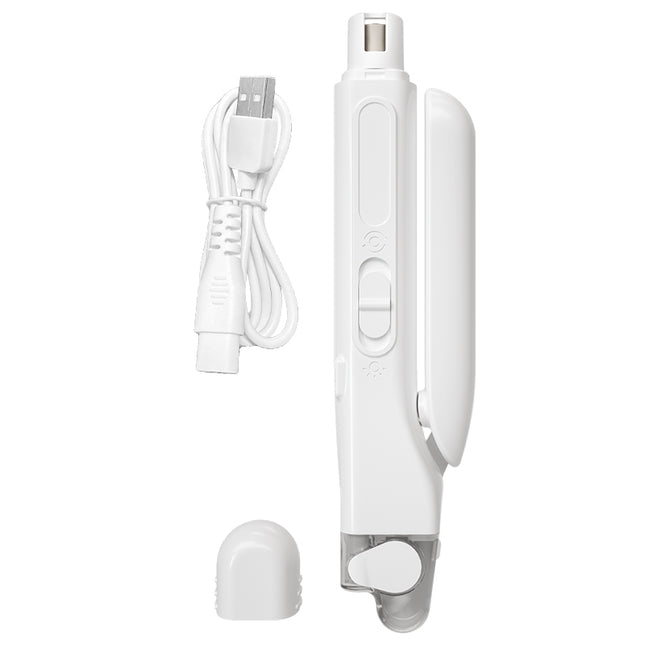 Cordless 2-in-1 Pet Nail Trimmer with LED Bloodline Light and Low Noise Nail Grinder