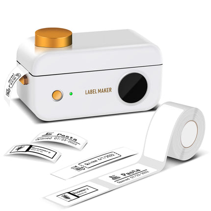 Portable Thermal Label Printer with Bluetooth, 16-24mm Labels, 1000mAh Rechargeable Battery