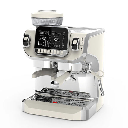 Professional Bean-to-Cup Espresso Maker with Steam Frother, 2L Water Reservoir & 15-Bar Pressure
