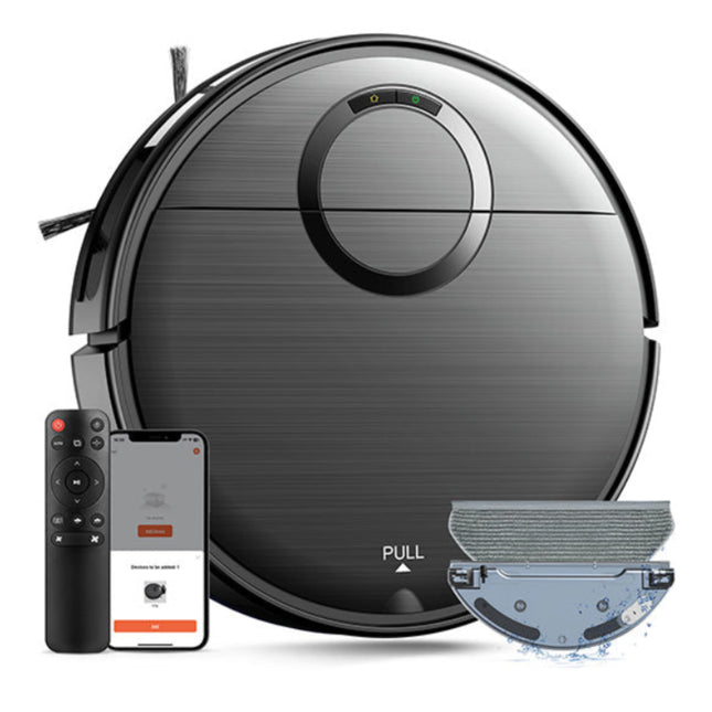 2-in-1 Robot Vacuum Cleaner with Wet and Dry Mopping 1600Pa Self-Charging Cordless