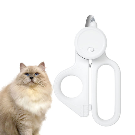 Portable Cat Nail Clippers with LED Light for Safe and Precise Grooming