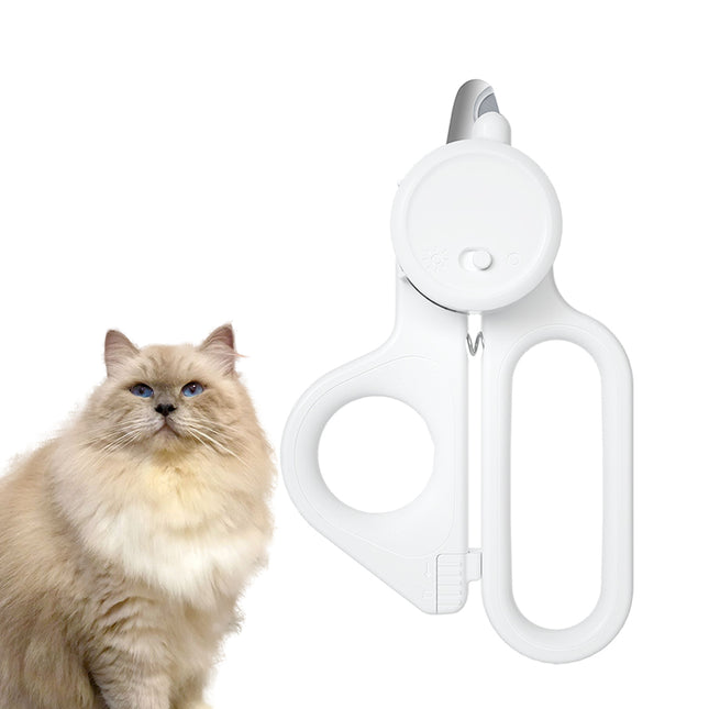 Portable Cat Nail Clippers with LED Light for Safe and Precise Grooming