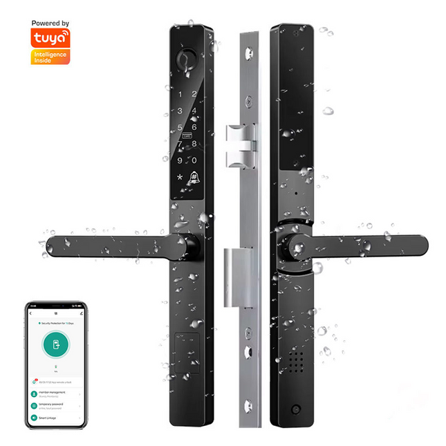 Smart Fingerprint Door Lock with RFID Card, PIN, Bluetooth & Mechanical Key for Wood and Aluminum Doors