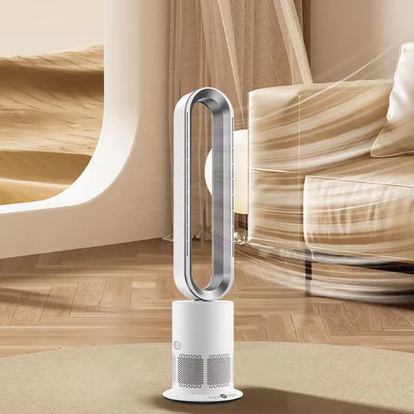 Bladeless Air Purifier Tower Fan 40-Inch with H11 HEPA Filter, 10 Speeds and 9-Hour Timer