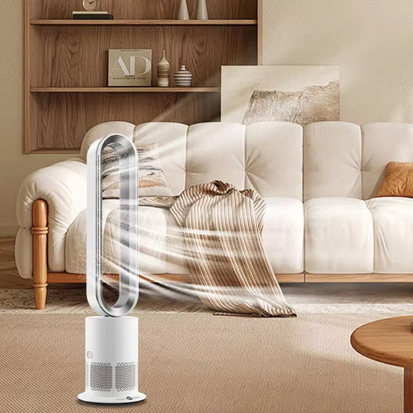 Bladeless Tower Fan 40-Inch with 10 Airflow Speeds, Wide Oscillation & Timer