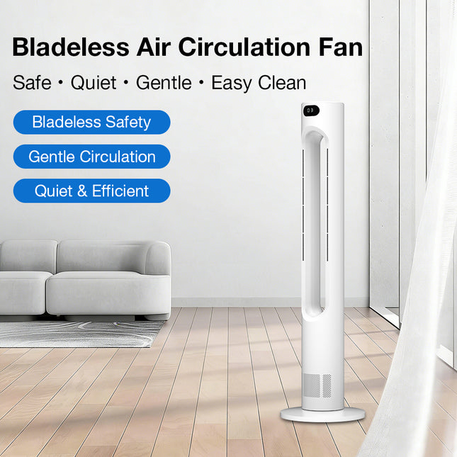 23-Inch Tall 2-in-1 Tower Fan with Adjustable Cooling, Warm Air and 1-9 Hour Timer