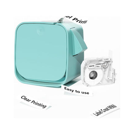 Portable Thermal Transfer Label Printer 203 DPI Cordless 1200mAh Battery for 9–12mm Tape