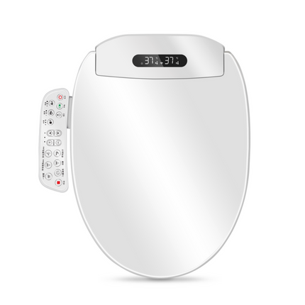 Smart Bidet Toilet Seat with Heated Seat, Warm Air Dryer & Slow-Close Lid – V-Shaped Elongated Design