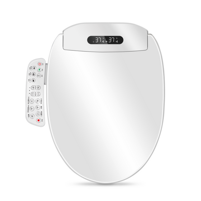 Smart Bidet Toilet Seat with Heated Seat, Warm Air Dryer & Slow-Close Lid – V-Shaped Elongated Design