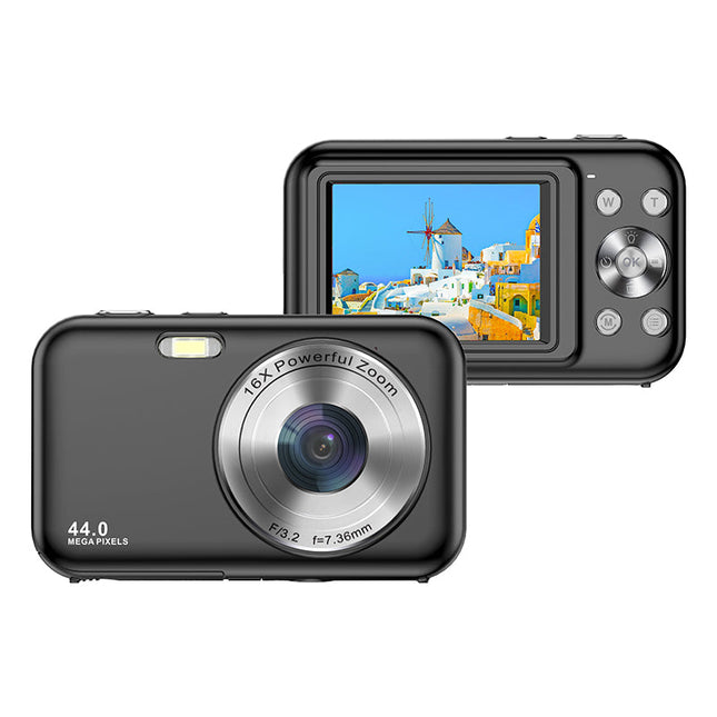 Lightweight 5MP Digital Camera with Full HD 1080P Recording & Extended Battery Performance – Black
