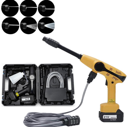 21V Cordless High-Pressure Car and Outdoor Washer – Portable Battery-Powered Cleaner for Vehicles, Patios and Floors