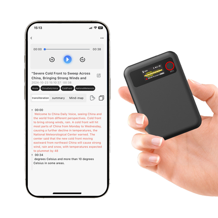 Smart Digital Audio Recorder 128GB Compact Portable USB Interface Black