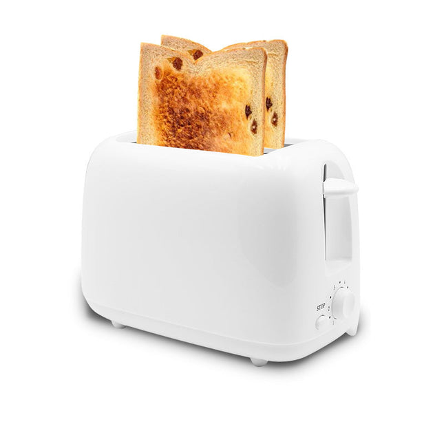 Compact 650W Multi-Slice Toaster White Plastic for Toast and Baked Snacks