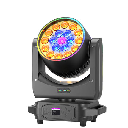 Professional RGBW Moving Head Wash Fixture with Motorised Zoom, Multi-Mode Control & High-Output LED Array