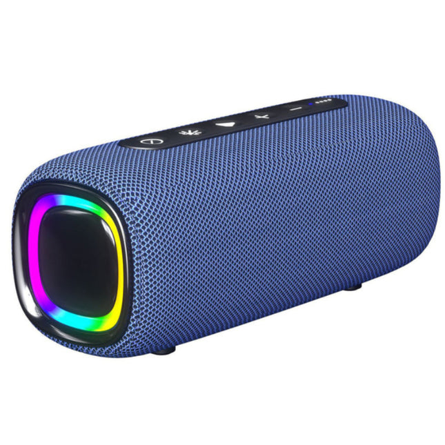 Portable Smart Bluetooth Speaker with RGB LED, Waterproof IPX6, Voice & App Control, Rechargeable Battery