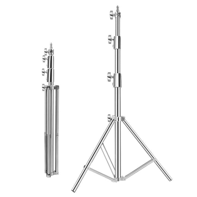 Spring Cushioned Stainless Steel Photography Tripod 200cm Portable