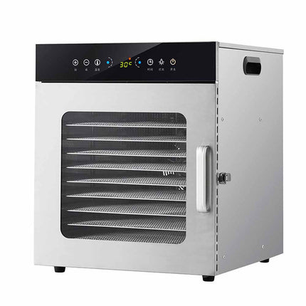 8-Layer Stainless Steel Food Dehydrator 1000W with 30–90°C Adjustable Temperature Dial