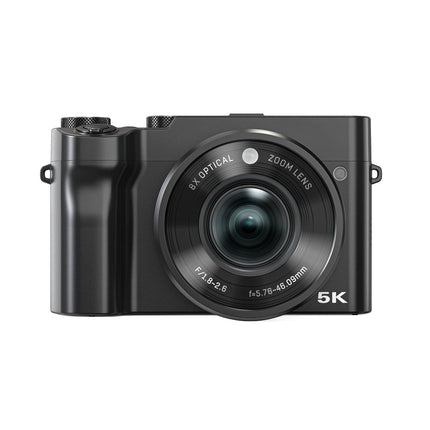 Compact 5K Camcorder 25fps with 8X Optical Zoom, 3.6 Inch Screen, 64MP Interpolated Images, Supports 256GB