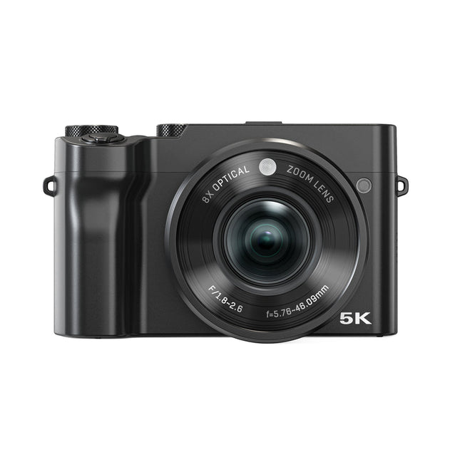 Compact 5K Camcorder 25fps with 8X Optical Zoom, 3.6 Inch Screen, 64MP Interpolated Images, Supports 256GB