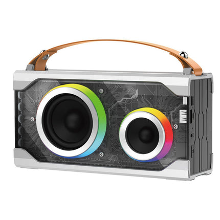 Rechargeable Bluetooth Karaoke Speaker for Home and Outdoor Use with RGB Lights
