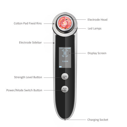 Rechargeable RF Facial Device – Skin Tightening, Wrinkle Reduction & Home Face Lifting Wand