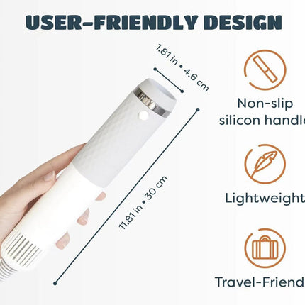 5-in-1 Pet Hair Dryer with Low-Noise Operation, Non-Slip Handle & Adjustable Speed for Dogs and Cats