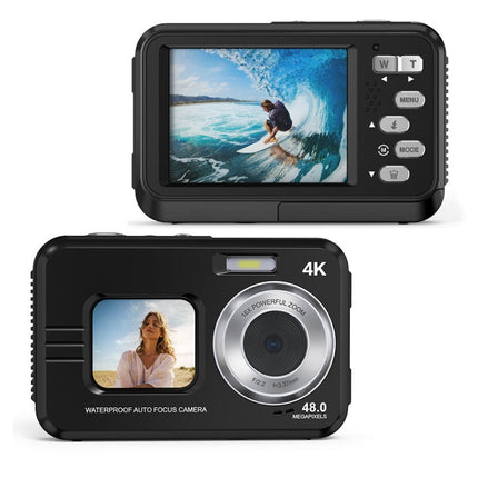 Ultra HD 4K Action Camera with Waterproof Body, 48MP Photos & Large Screen