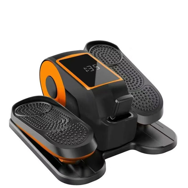 Compact 2-in-1 Electric Pedal Trainer for Home Arm and Leg Workouts Orange Black