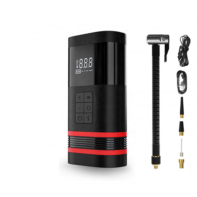 Compact Digital Air Pump 150PSI USB-C Rechargeable for Vehicles
