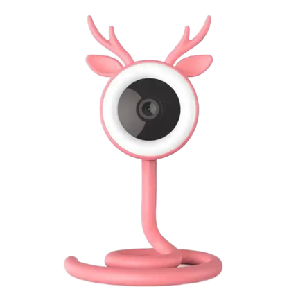 Smart Indoor WiFi Camera HD 720p with Two-Way Audio Night Vision and App Control Pink