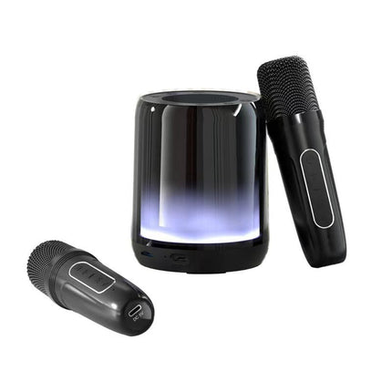 Portable Bluetooth Karaoke Speaker System with DSP Audio Adjustment Black