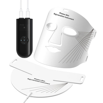 Portable LED Face & Neck Mask 7-Colour with Adjustable Intensity & Remote