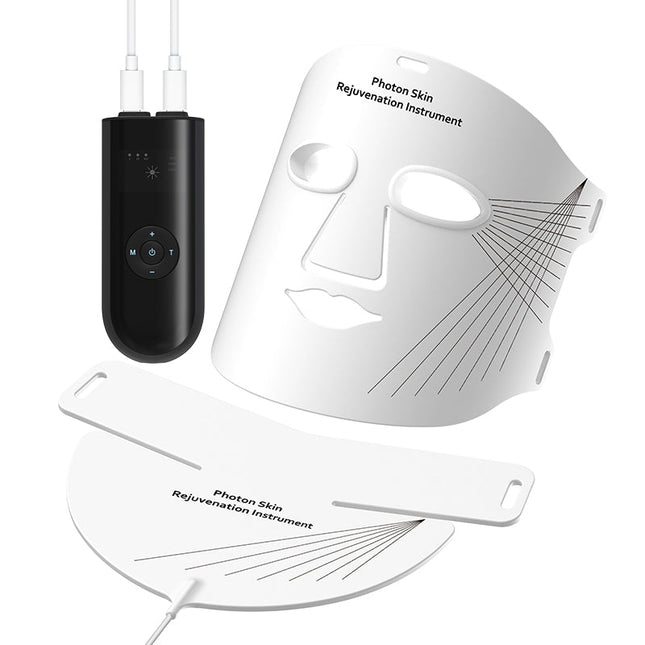 Portable LED Face & Neck Mask 7-Colour with Adjustable Intensity & Remote