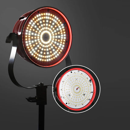 65W Red Head LED Photo & Video Studio Light with Adjustable Brightness, AC/DC Powered